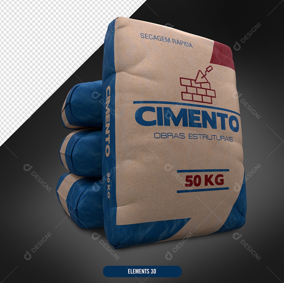 Sacos De Cimento Elemento 3D De Materiais De Construção PSD