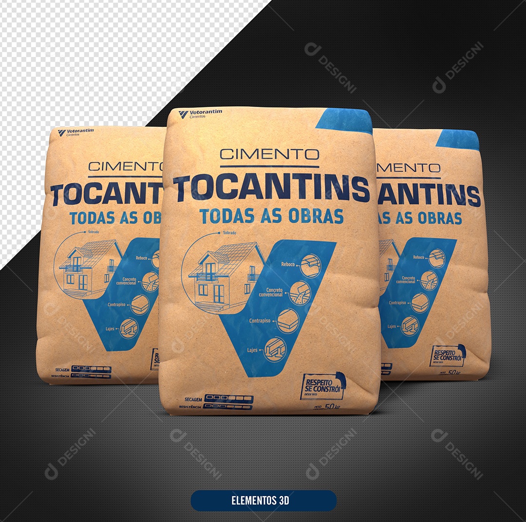 Sacos De Cimentos Elemento 3D De Materiais De Construção Para Composição PSD