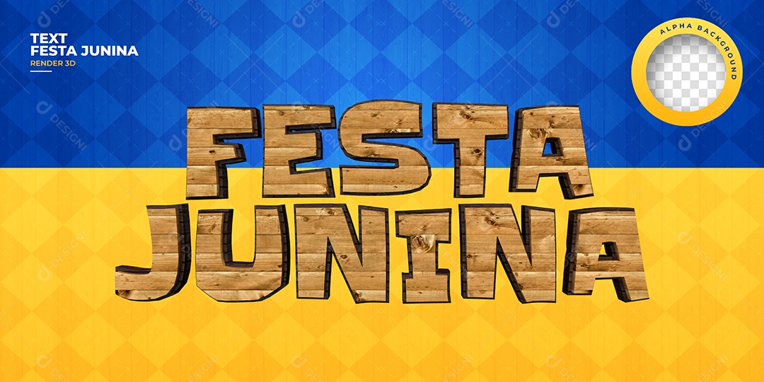 Texto 3D Para Composição Festa Junina PSD