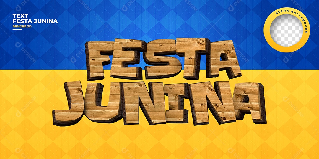 Texto 3D Para Composição Festa Junina PSD