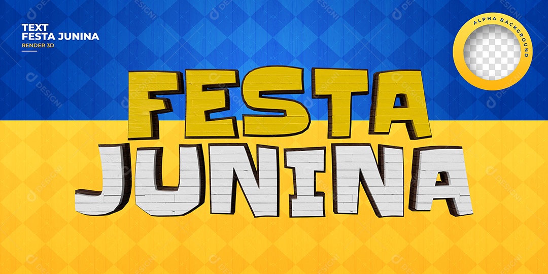 Texto 3D Para Composição Festa Junina PSD