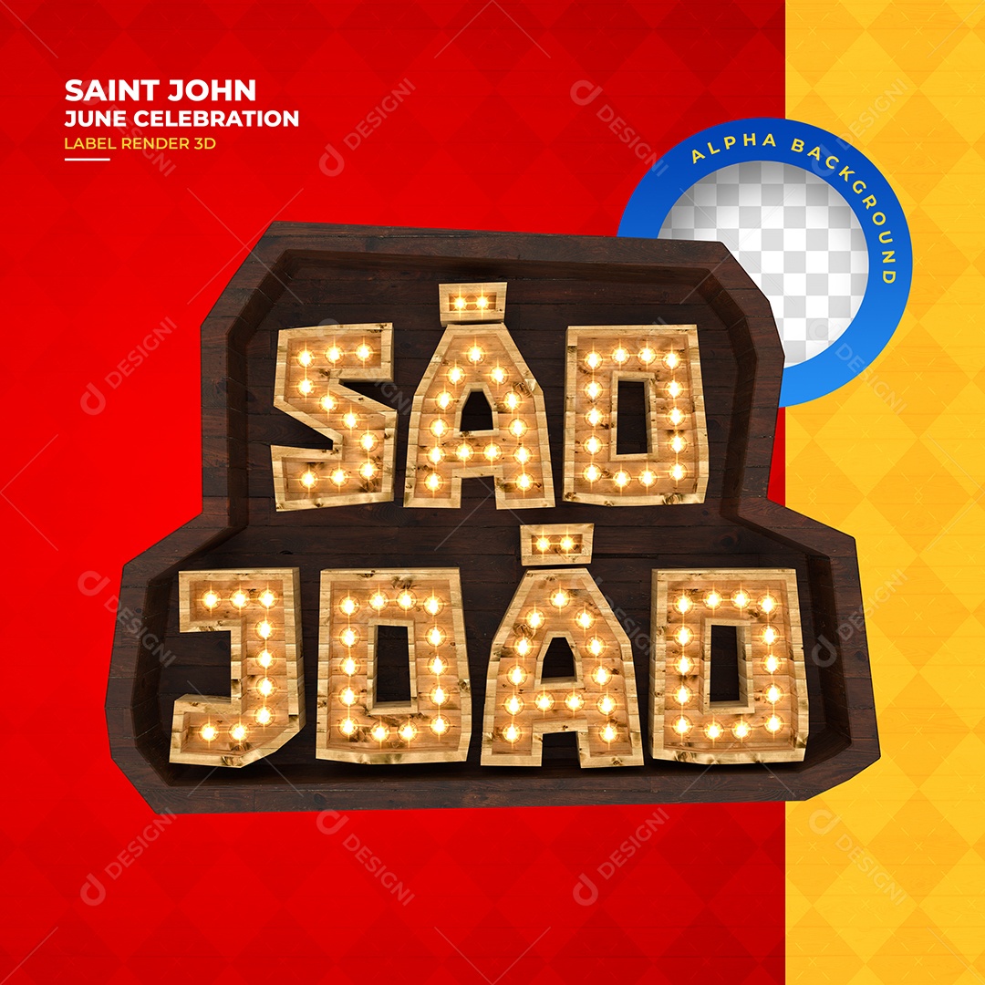 3D Stamp For Composition São João PSD