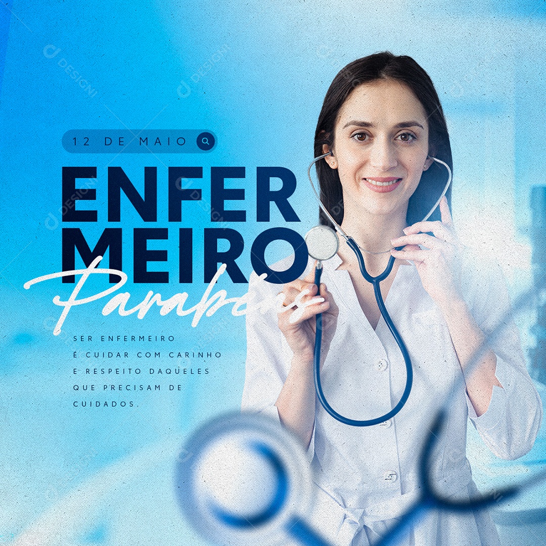 Parabéns Dia Mundial Do Enfermeiro 12 De Maio Social Media PSD Editável