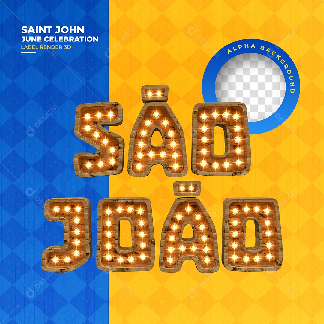 Texto 3D Para Composição São João PSD