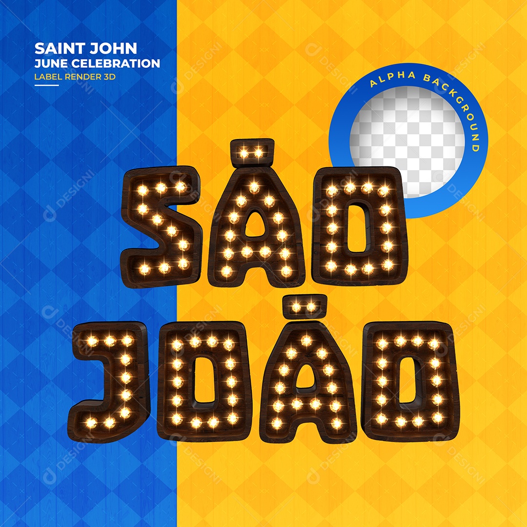Texto 3D Para Composição São João PSD