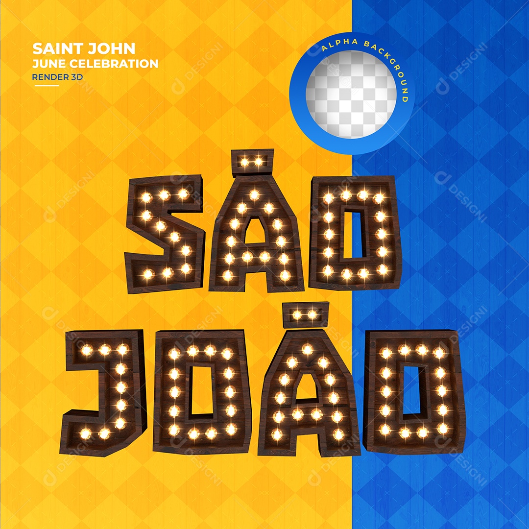 Texto 3D Para Composição São João PSD