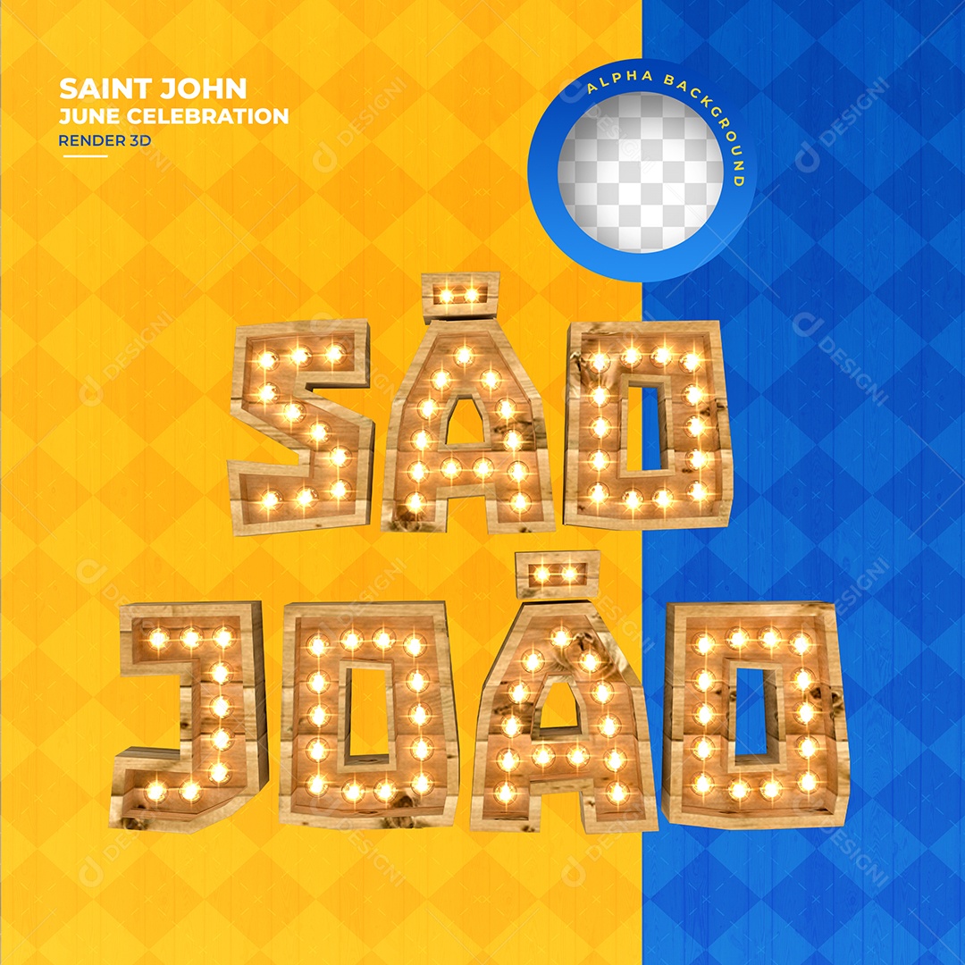 Texto 3D Para Composição São João PSD