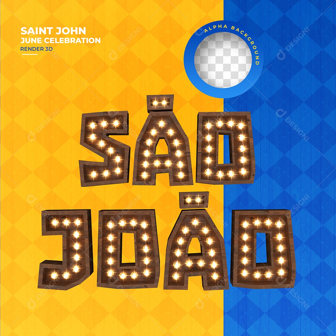 Texto 3D Para Composição São João PSD