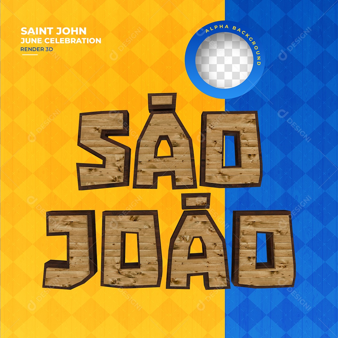 Texto 3D Para Composição São João PSD
