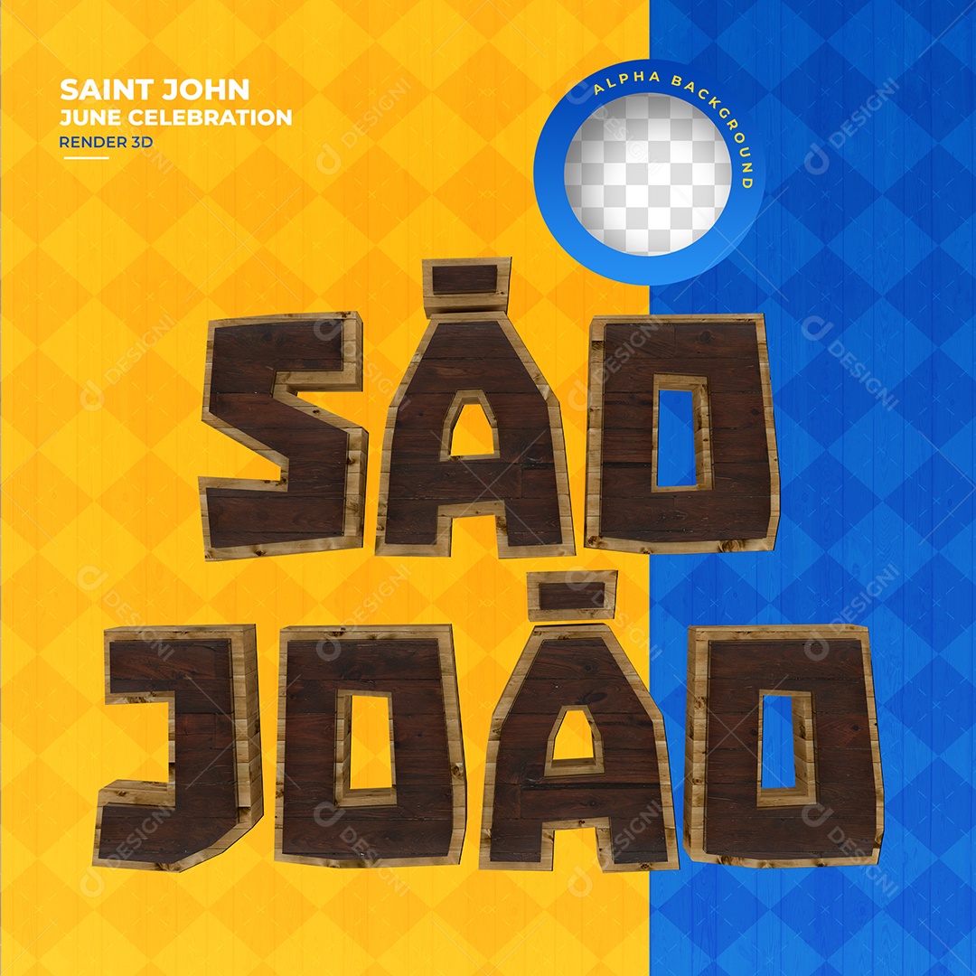 Texto 3D Para Composição São João PSD