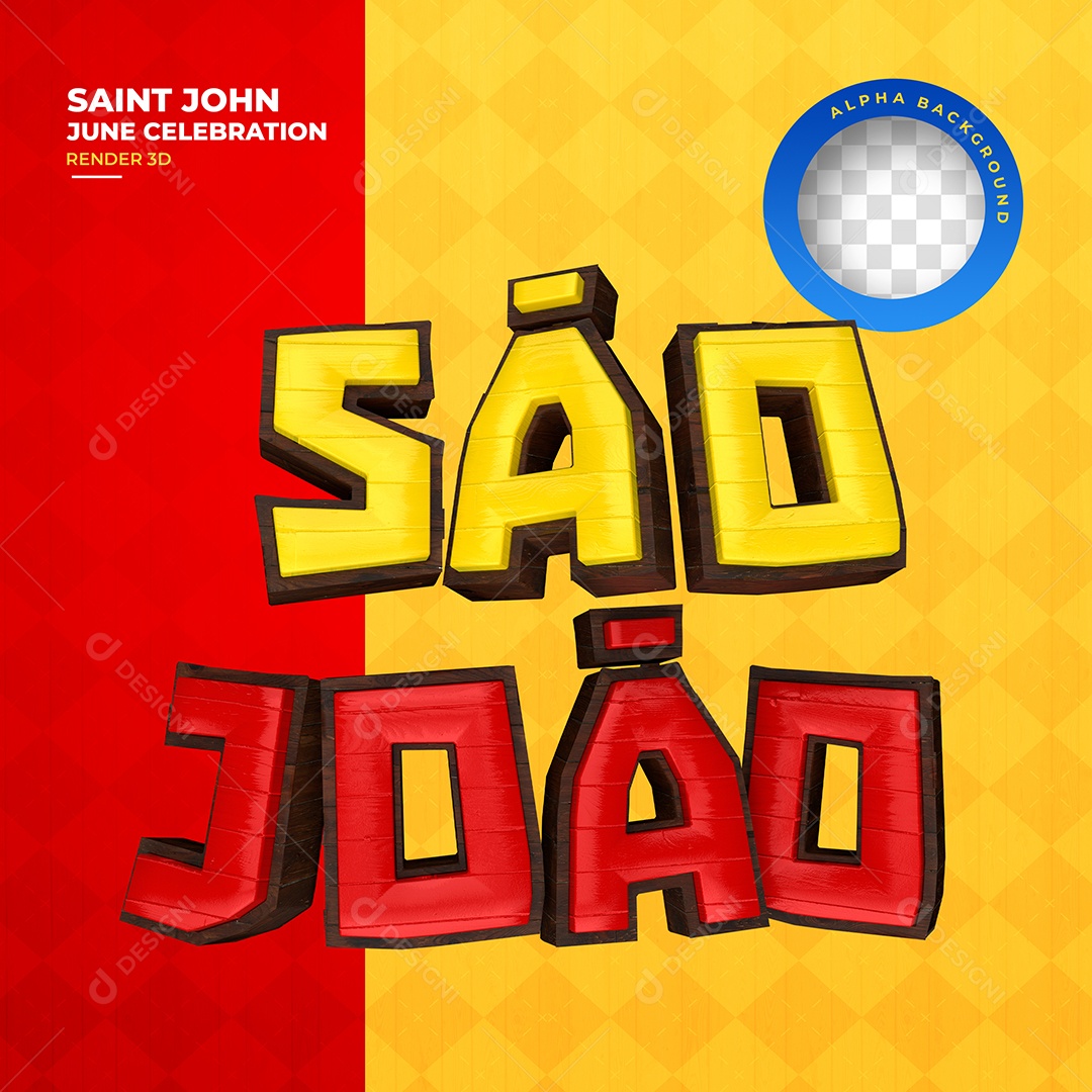 Texto 3D Para Composição São João PSD
