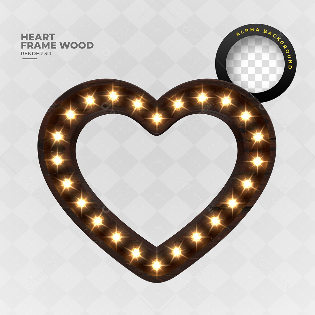 Elemento 3D Para Composição Coração de São João PSD