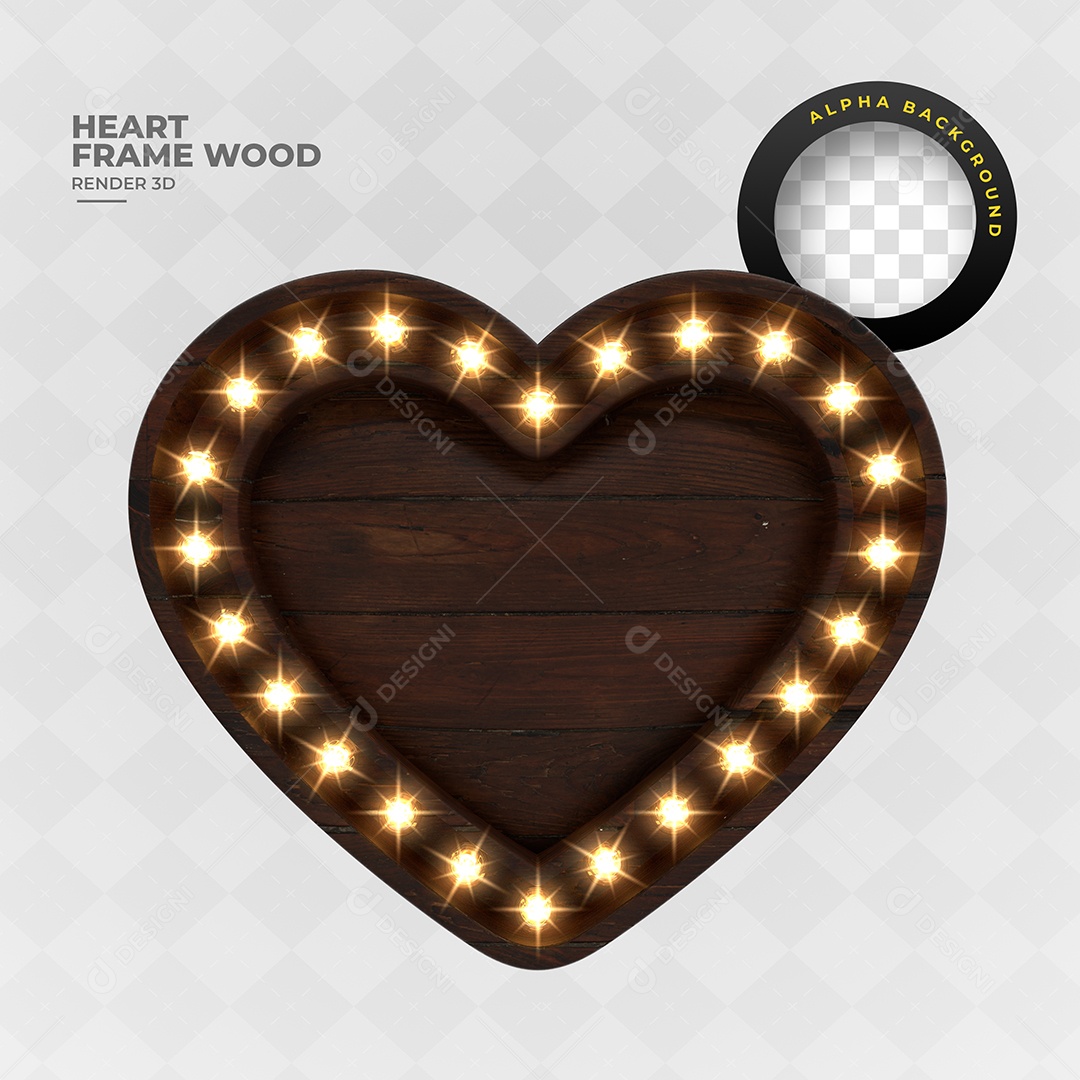 Elemento 3D Para Composição Coração de São João PSD