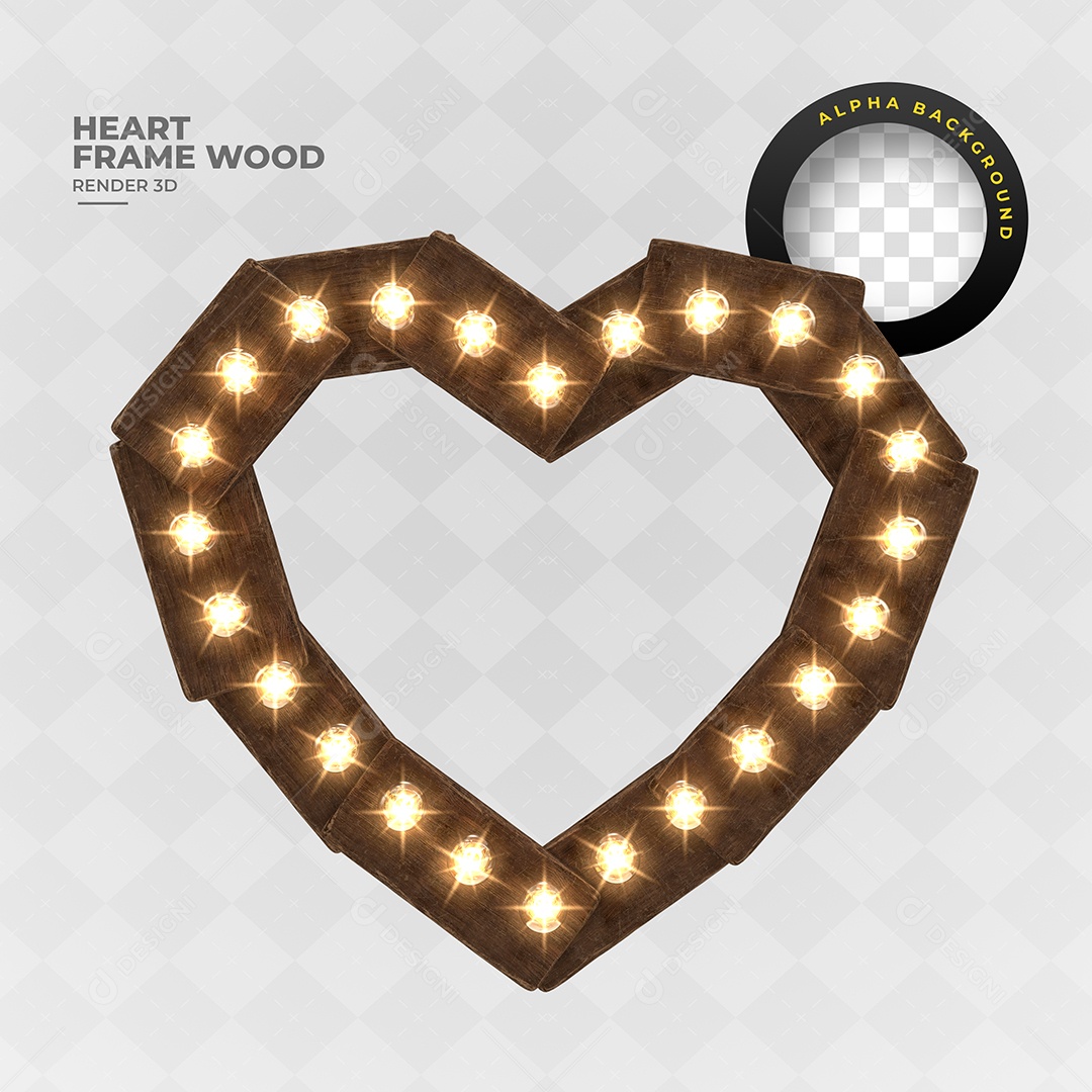 Elemento 3D Para Composição Coração de São João PSD