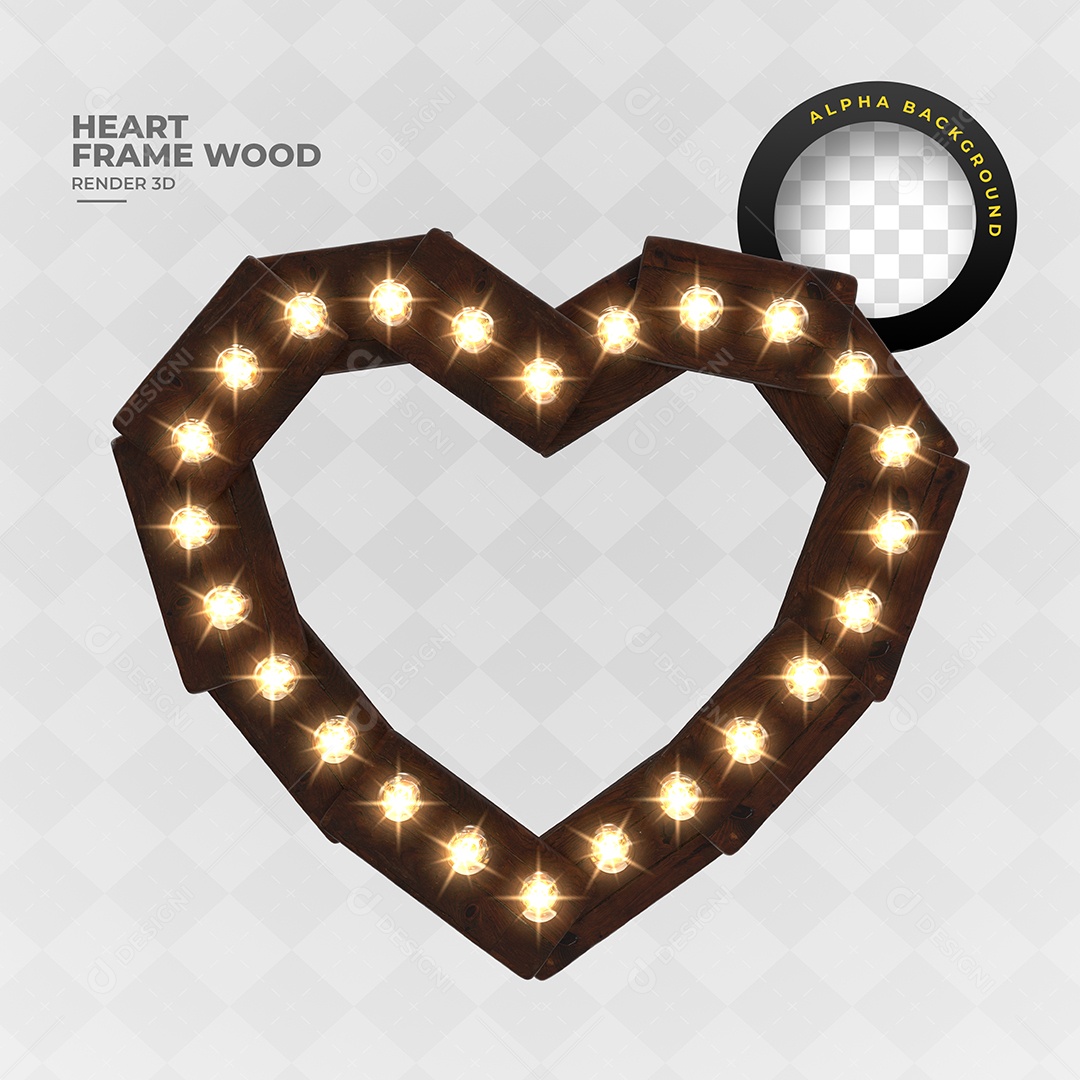 Elemento 3D Para Composição Coração de São João PSD