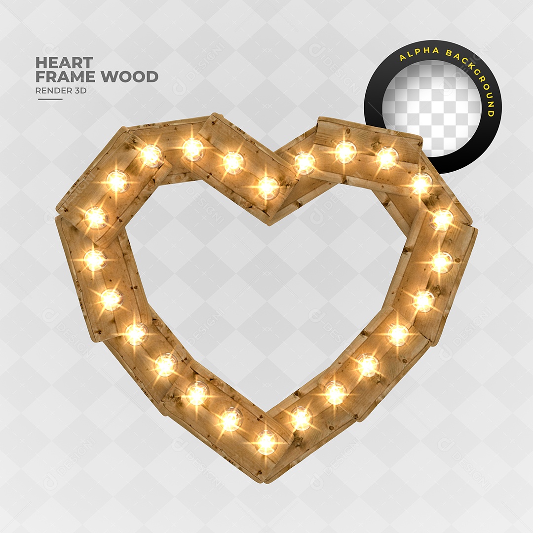Elemento 3D Para Composição Coração de São João PSD