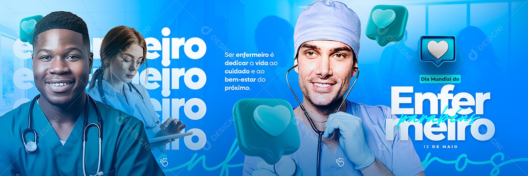 Parabéns Dia Mundial Do Enfermeiro Carrossel 12 De Maio Social Media PSD Editável