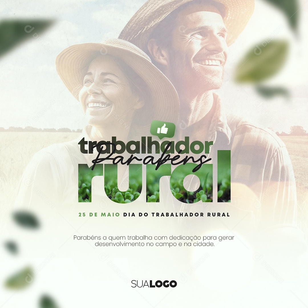 Social Media Dia Do Trabalhador Rural 25 De Maio PSD Editavel
