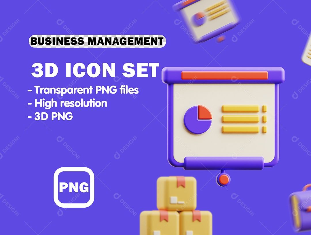 Apresentação Elemento 3D Para Composição PSD