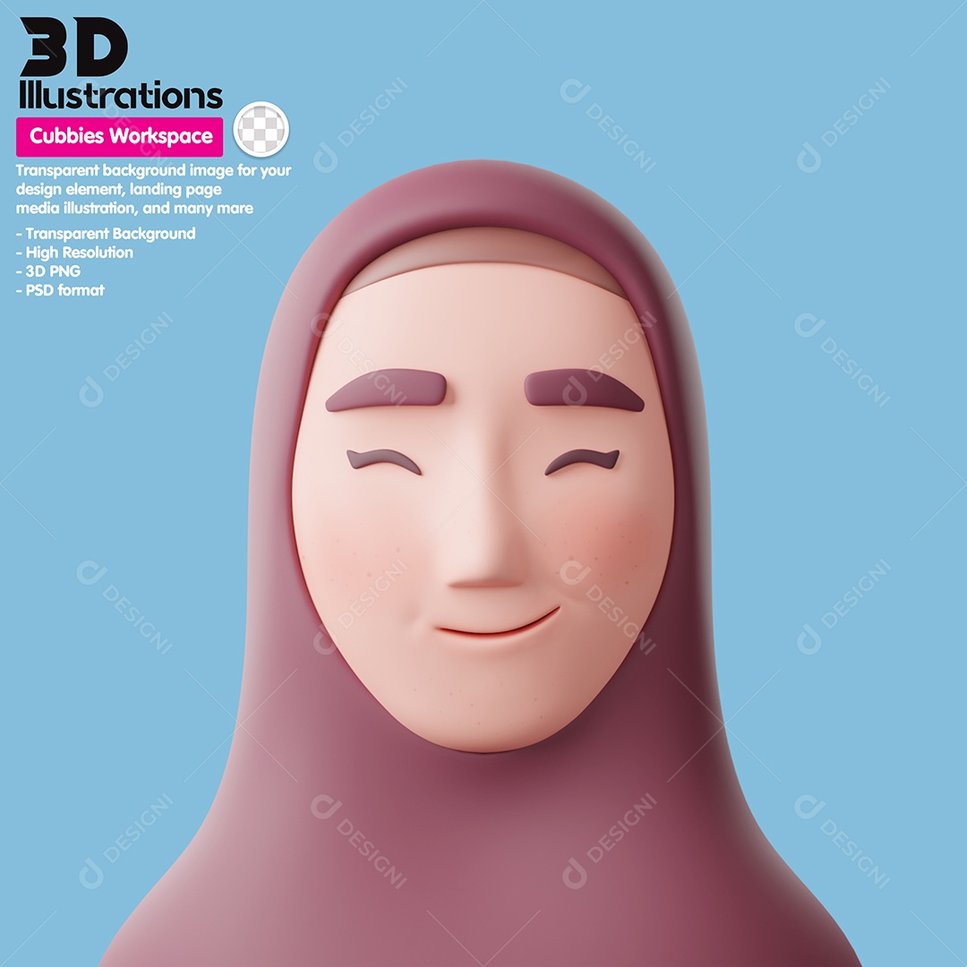 Avatar Elemento 3D Para Composição PSD