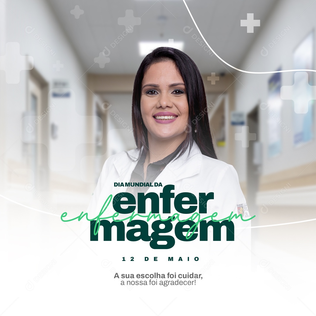 Dia Mundial da Enfermagem 12 de Maio Social Media PSD Editável