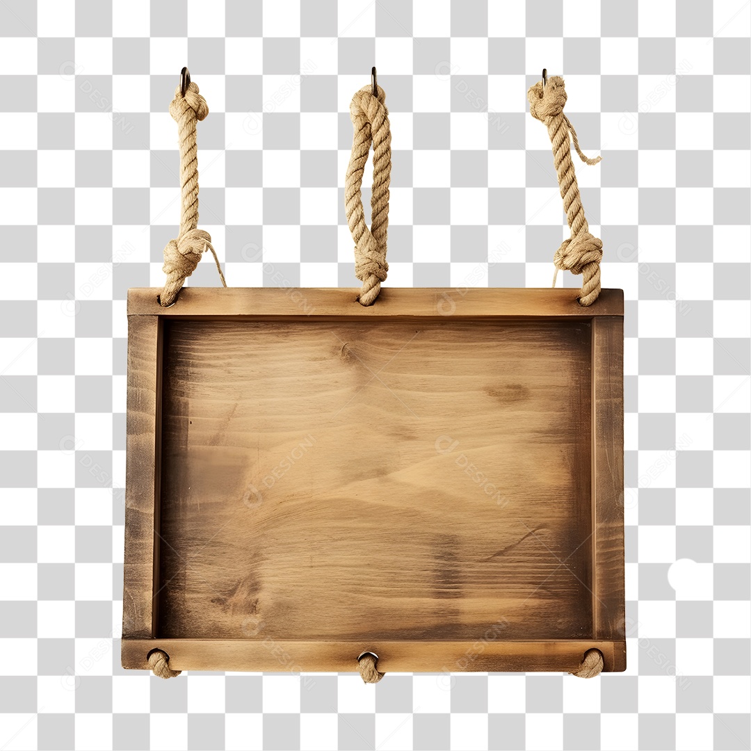 Elemento 3D Placa De Madeira De São João PNG Transparente