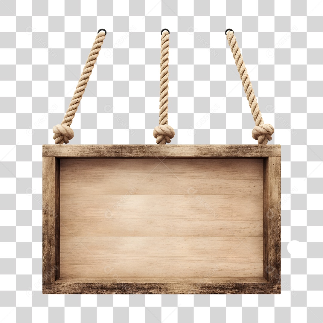 Elemento 3D Placa De Madeira De São João PNG Transparente