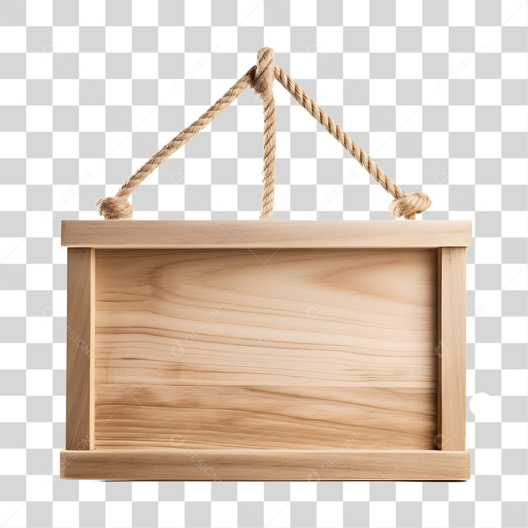 Elemento 3D Placa De Madeira Para Composição PNG Transparente