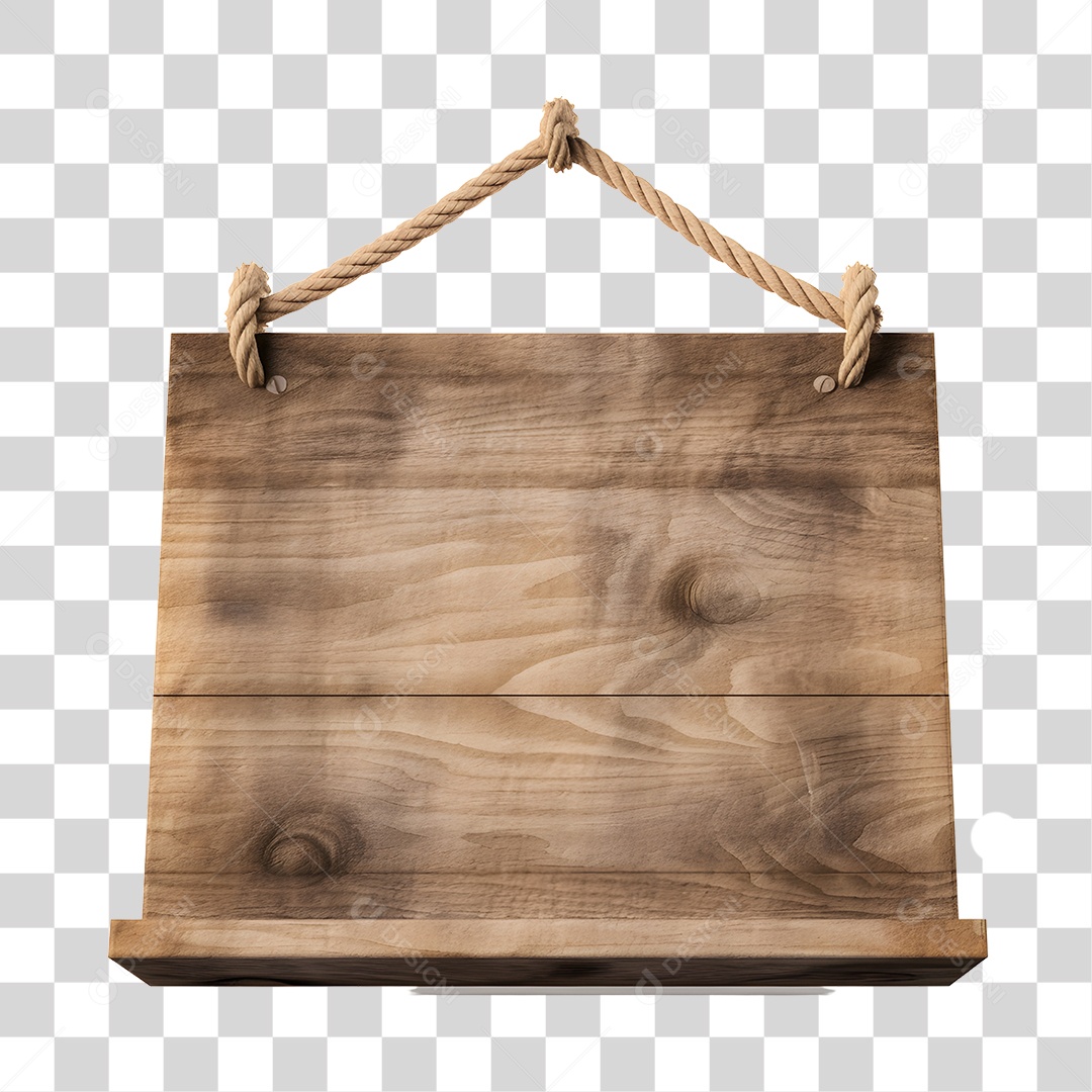 Elemento 3D Placa De Madeira Para Composição PNG Transparente