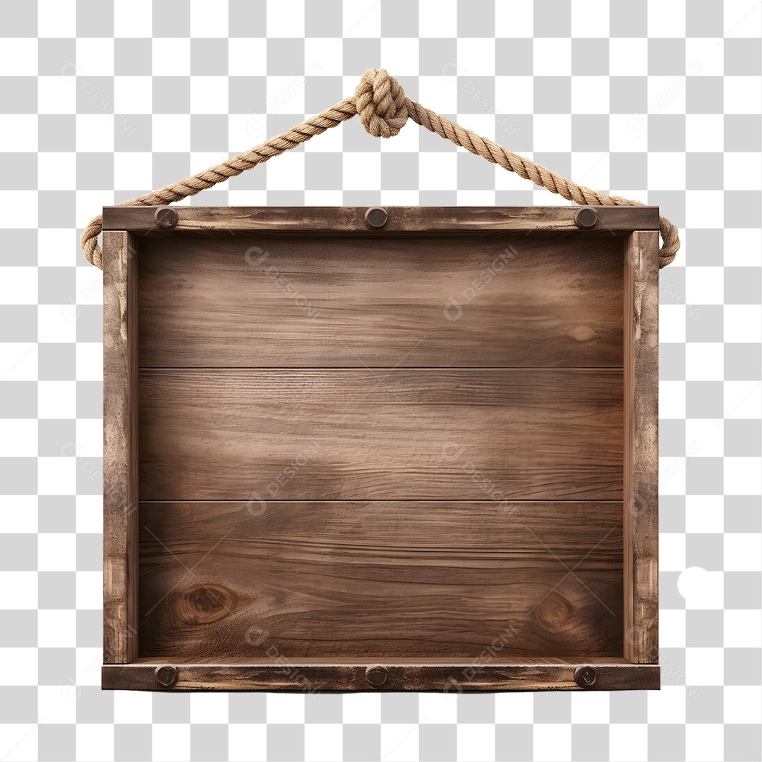 Elemento 3D Placa De Madeira Para Composição PNG Transparente