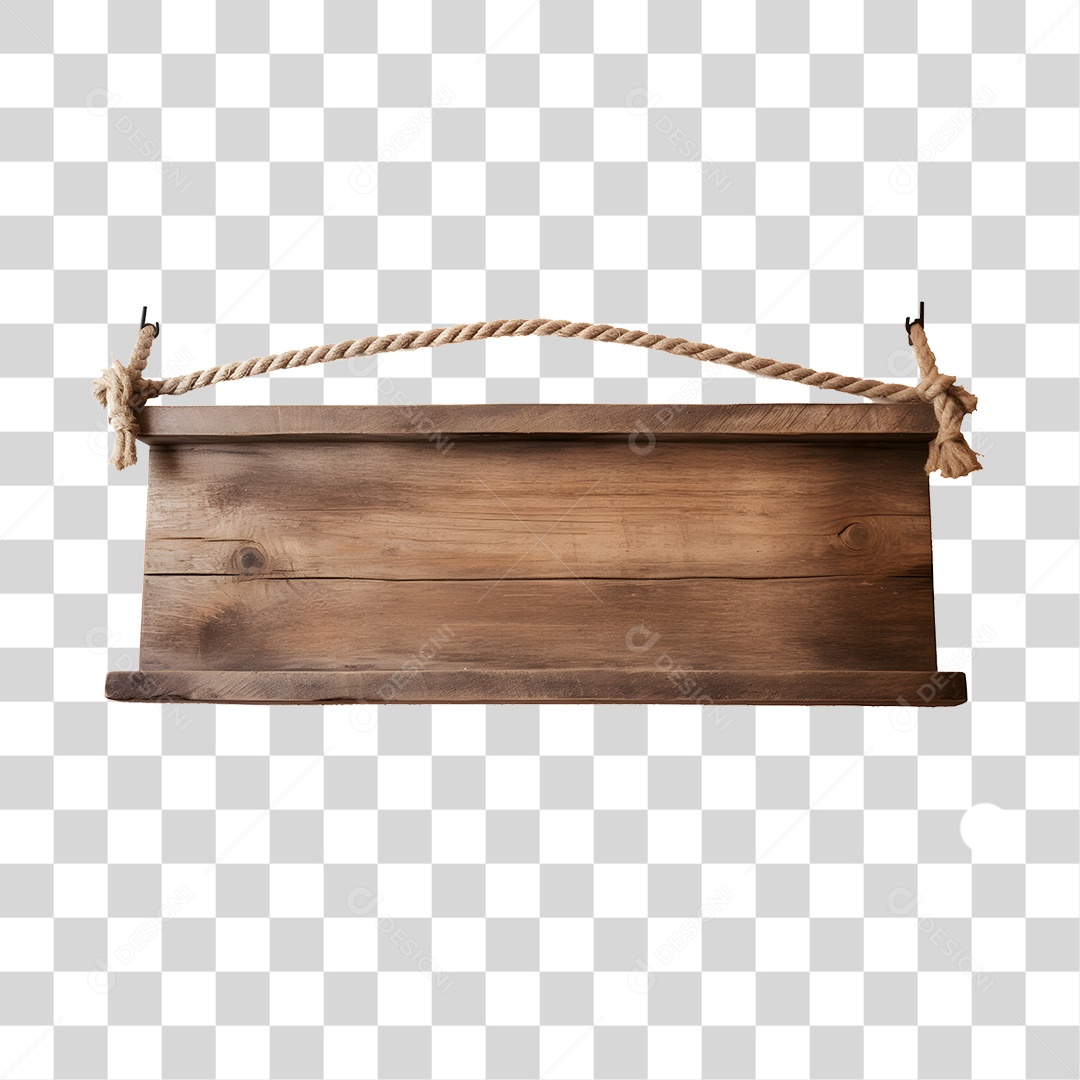Elemento 3D Placa De Madeira Para Composição PNG Transparente