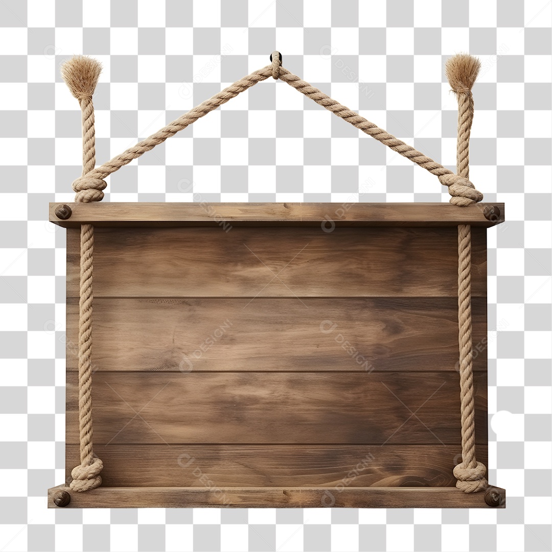 Elemento 3D Placa De Madeira Para Composição PNG Transparente