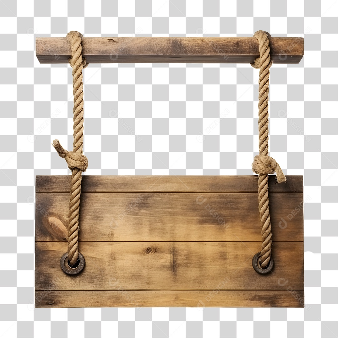 Elemento 3D Placa De Madeira Para Composição PNG Transparente