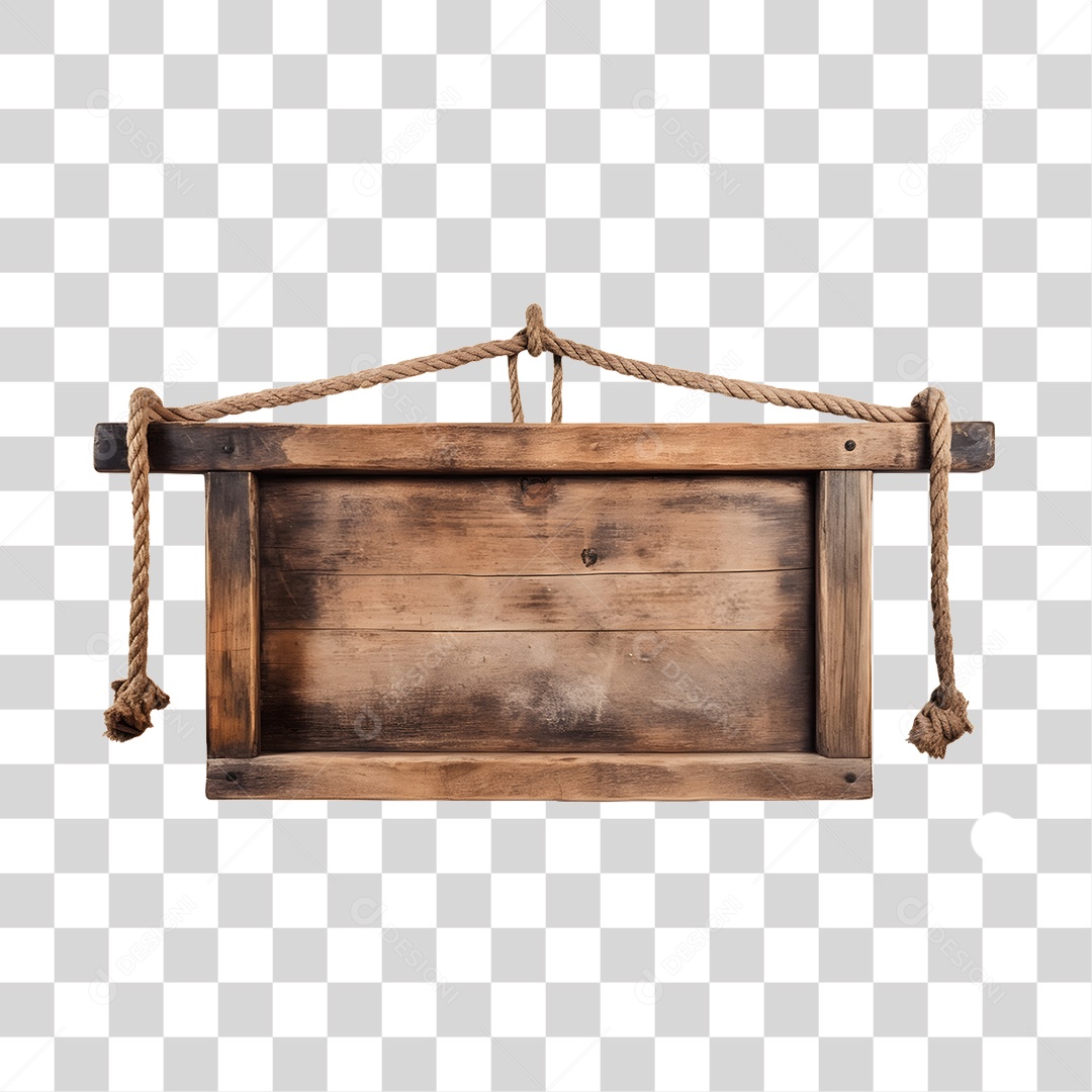 Elemento 3D Placa De Madeira Para Composição PNG Transparente
