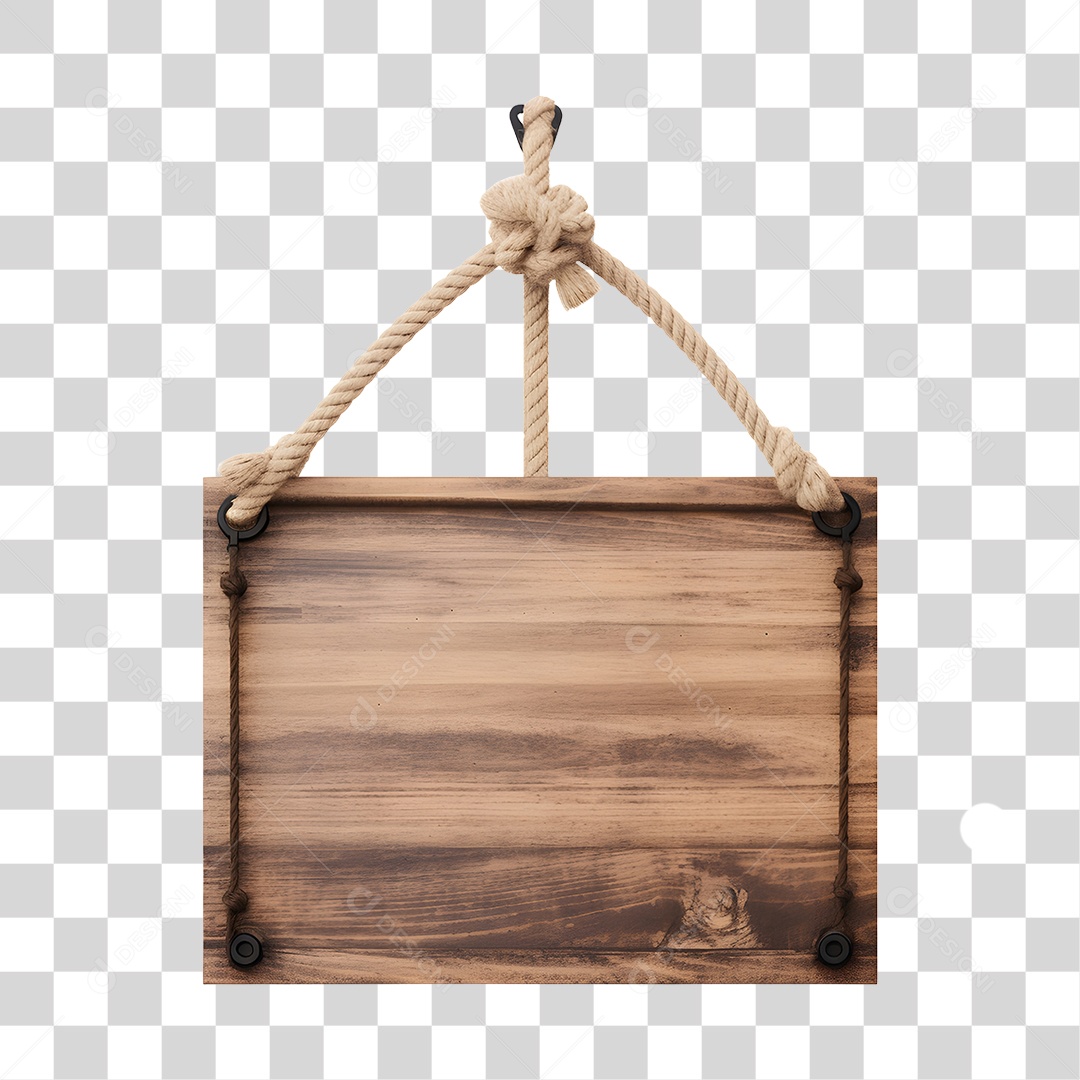 Elemento 3D Placa De Madeira Para Composição PNG Transparente