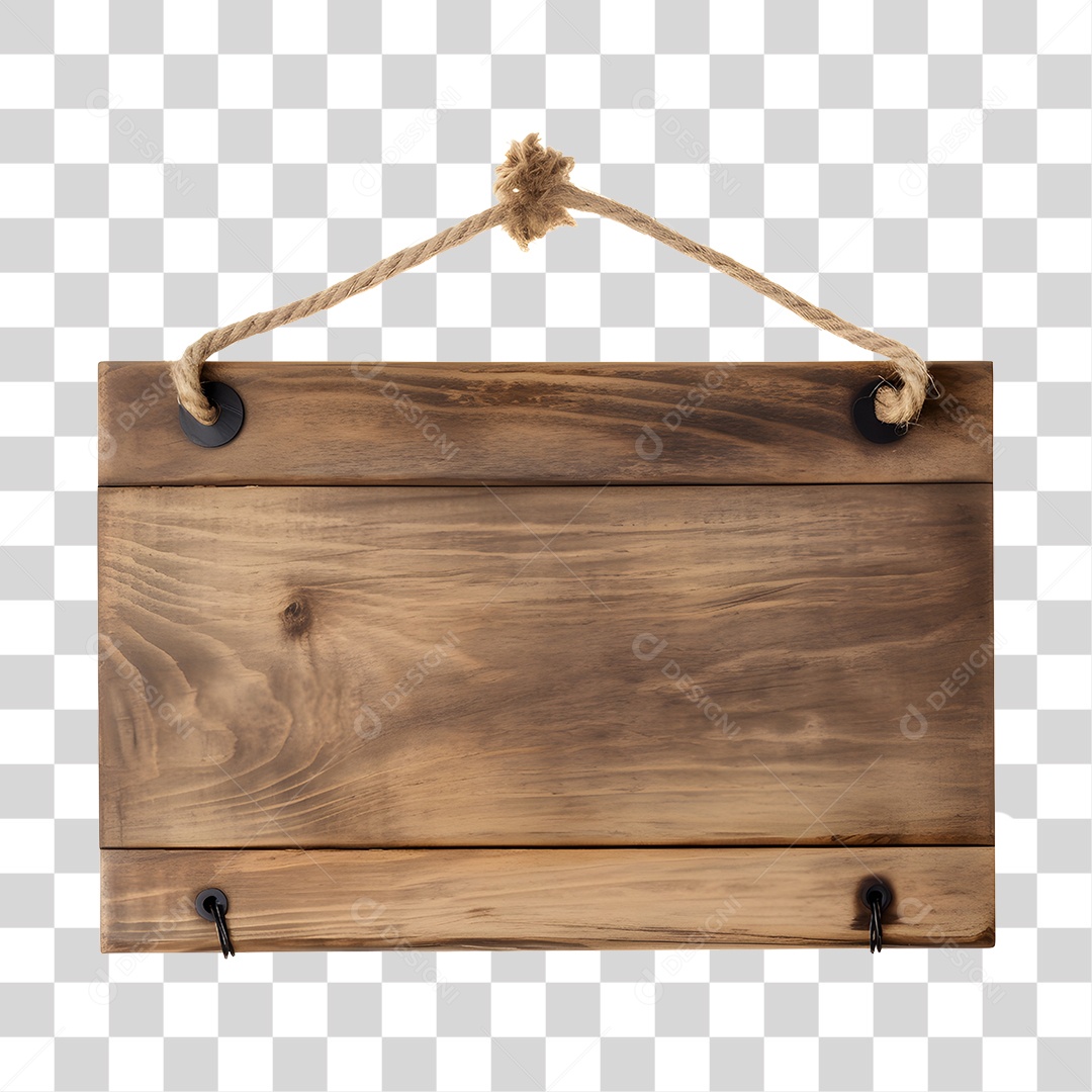 Elemento 3D Placa De Madeira Para Composição PNG Transparente