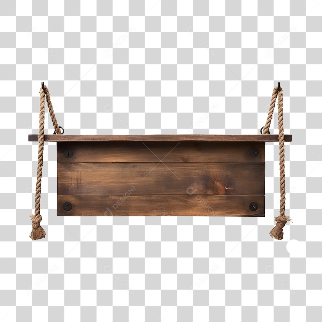 Elemento 3D Placa De Madeira Para Composição PNG Transparente