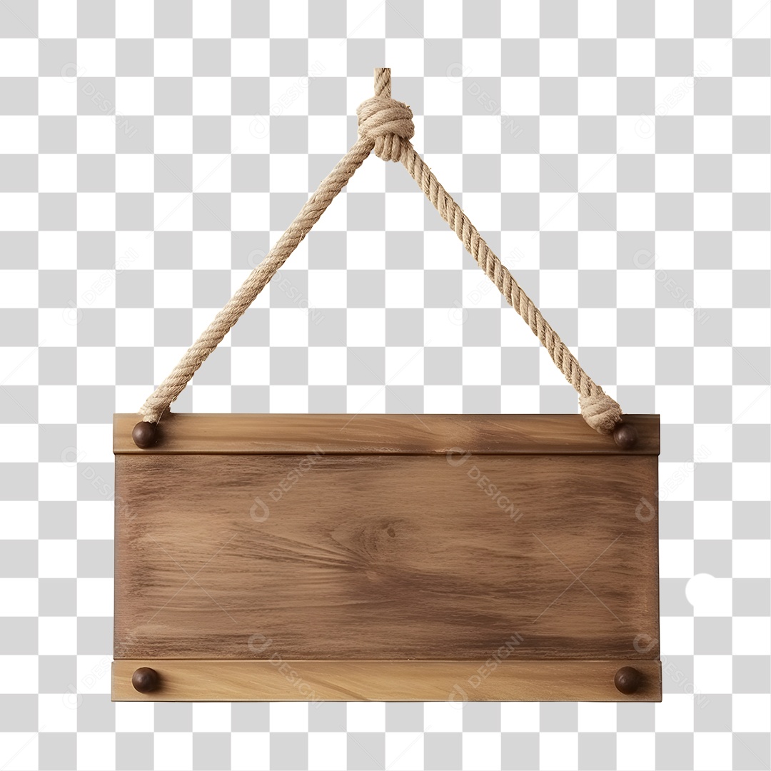 Elemento 3D Placa De Madeira Para Composição PNG Transparente