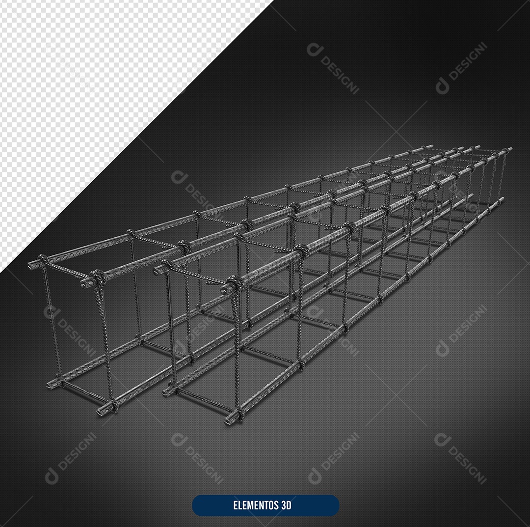 Treliça De Laje Elemento 3D De Materiais De Construção Para Composição PSD