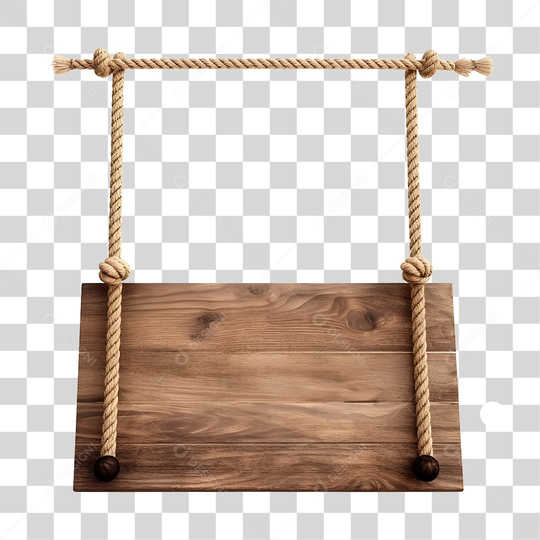 Elemento 3D Placa De Madeira Para Composição PNG Transparente