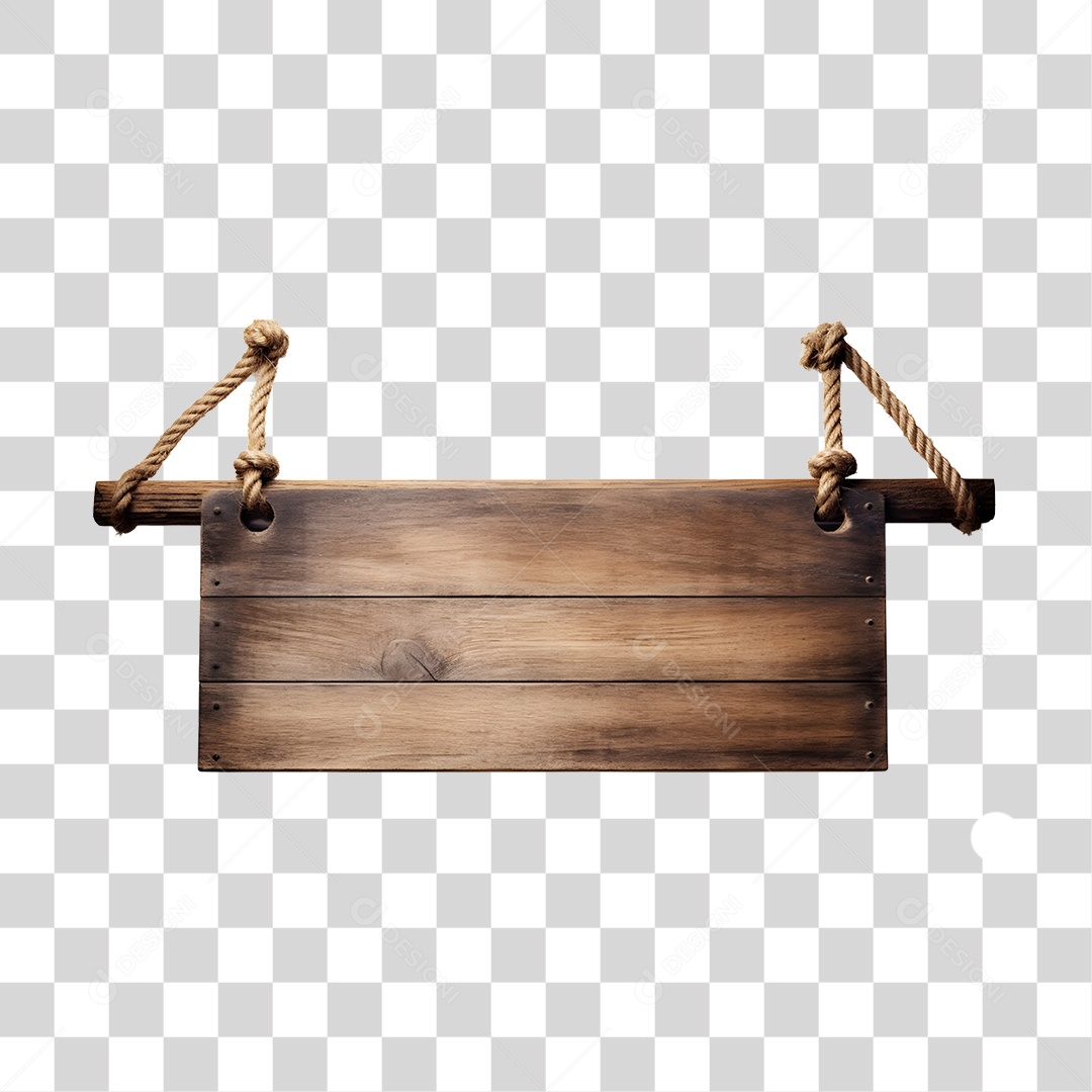 Elemento 3D Placa De Madeira Para Composição PNG Transparente