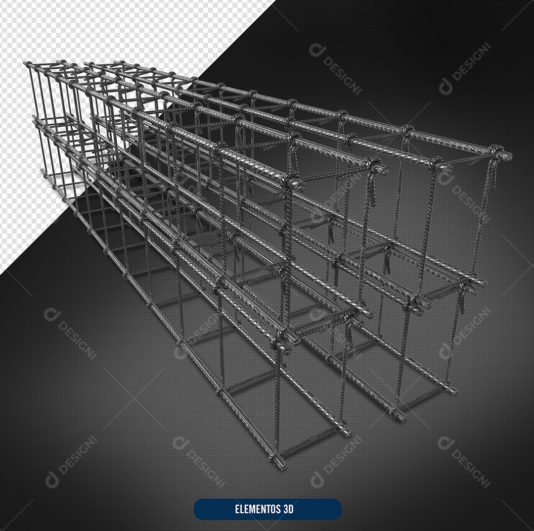Treliça De Laje Elemento 3D De Materiais De Construção Para Composição PSD