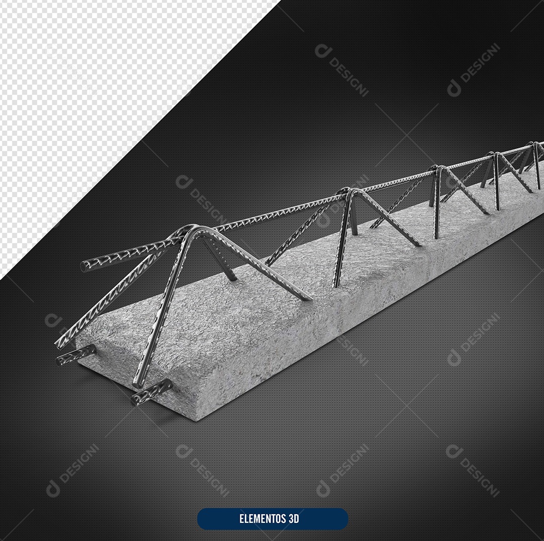 Treliça De Laje Elemento 3D De Materiais De Construção Para Composição PSD
