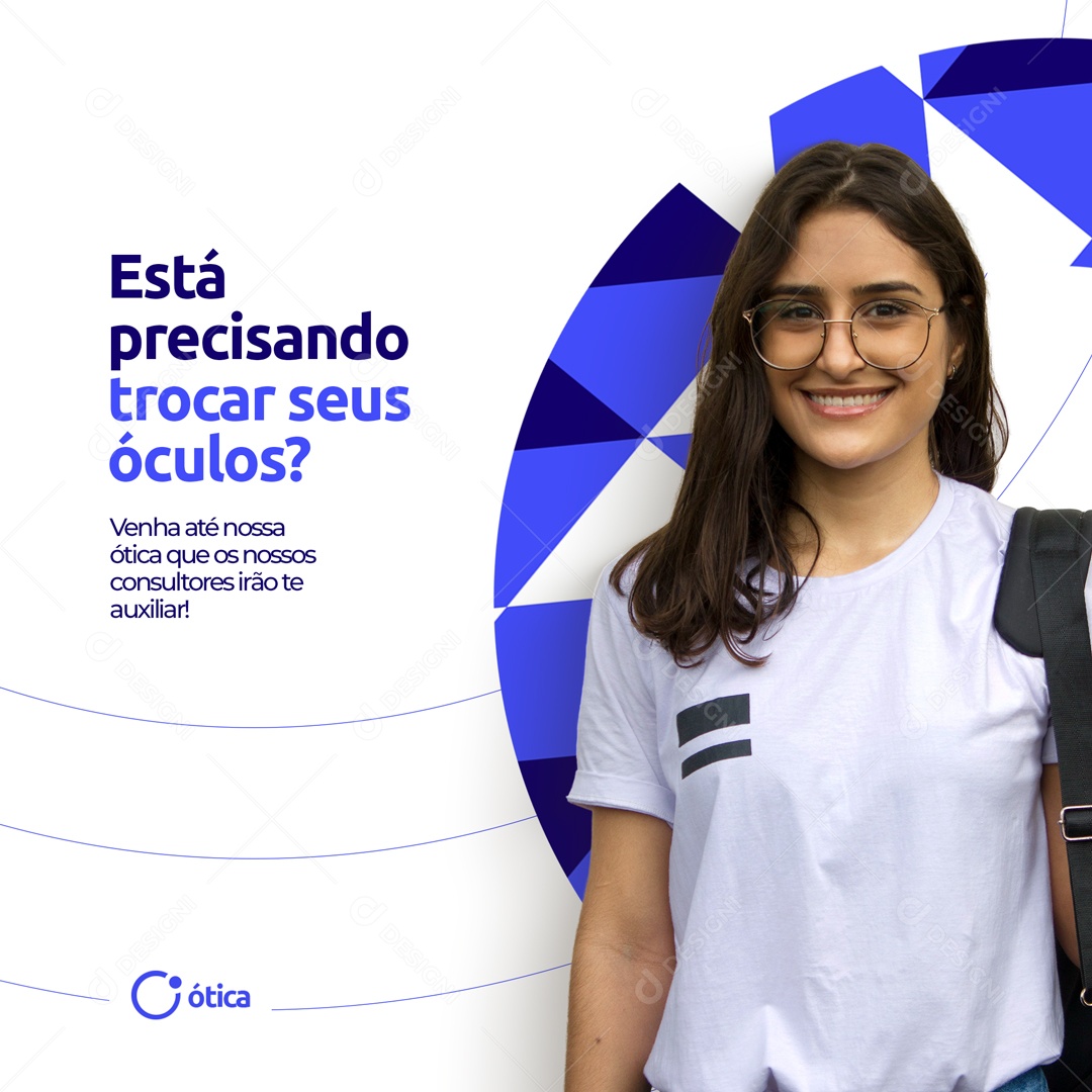 Está Precisando Trocar Seus Óculos? Ótica Social Media PSD Editável