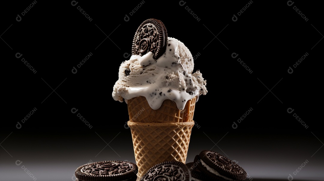 Sorvete saboroso sobre uma mesa de sorveteria