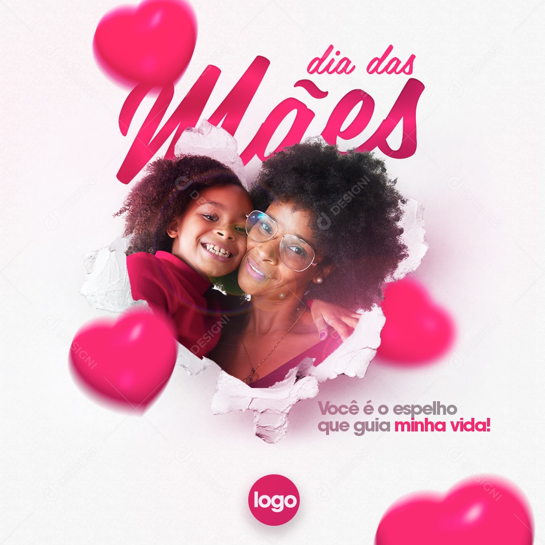 Social Media Dia Das Mães Guia Minha Vida PSD Editável