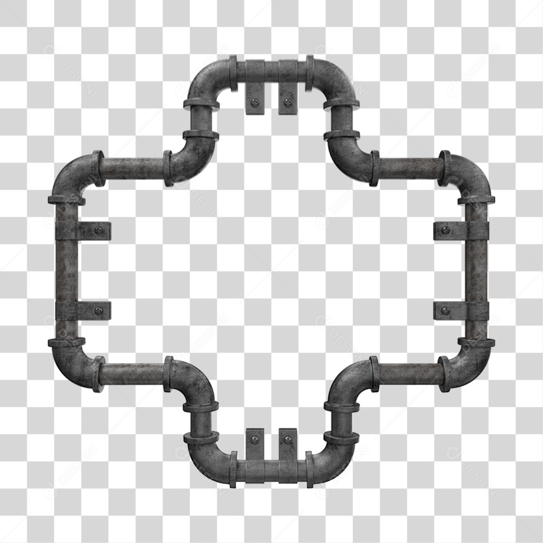 Painel De Metal Elemento 3D PNG Transparente