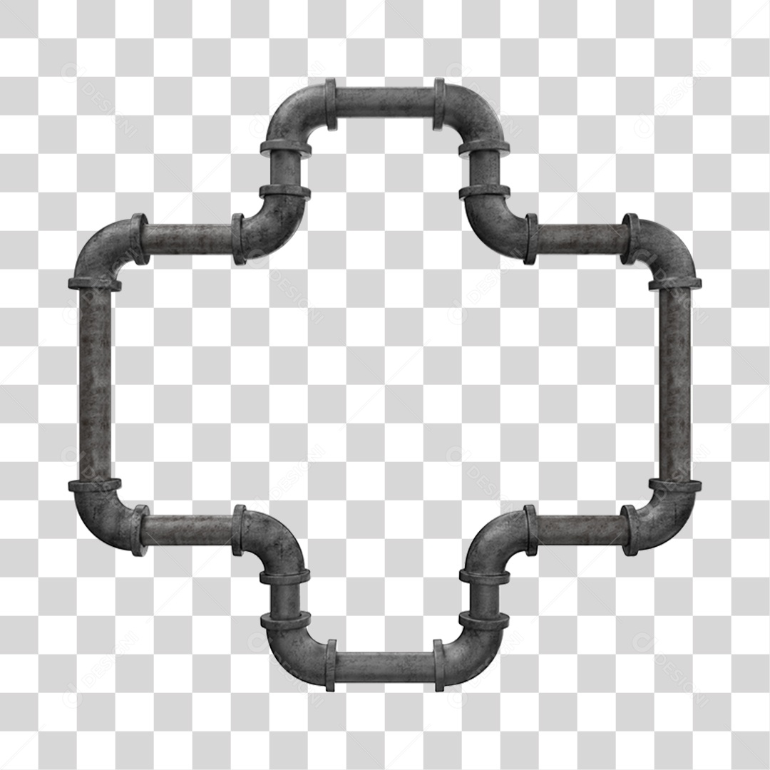 Painel De Metal Elemento 3D PNG Transparente