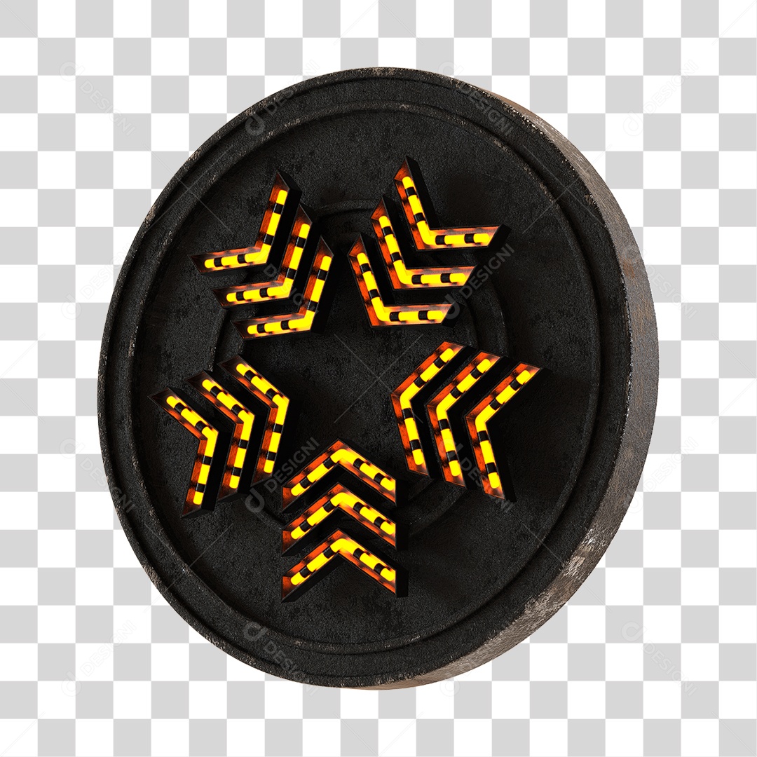 Painel Redondo Em Forma De Metal Com Neon Elemento 3D PNG Transparente
