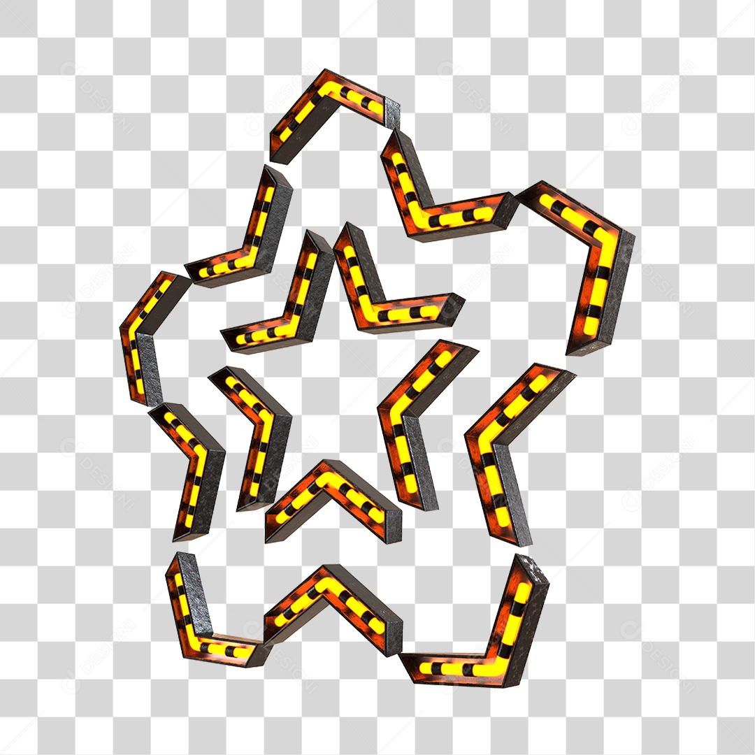 Placa De Metal Com Neon Em Forma De Setas Elemento 3D PNG Transparente